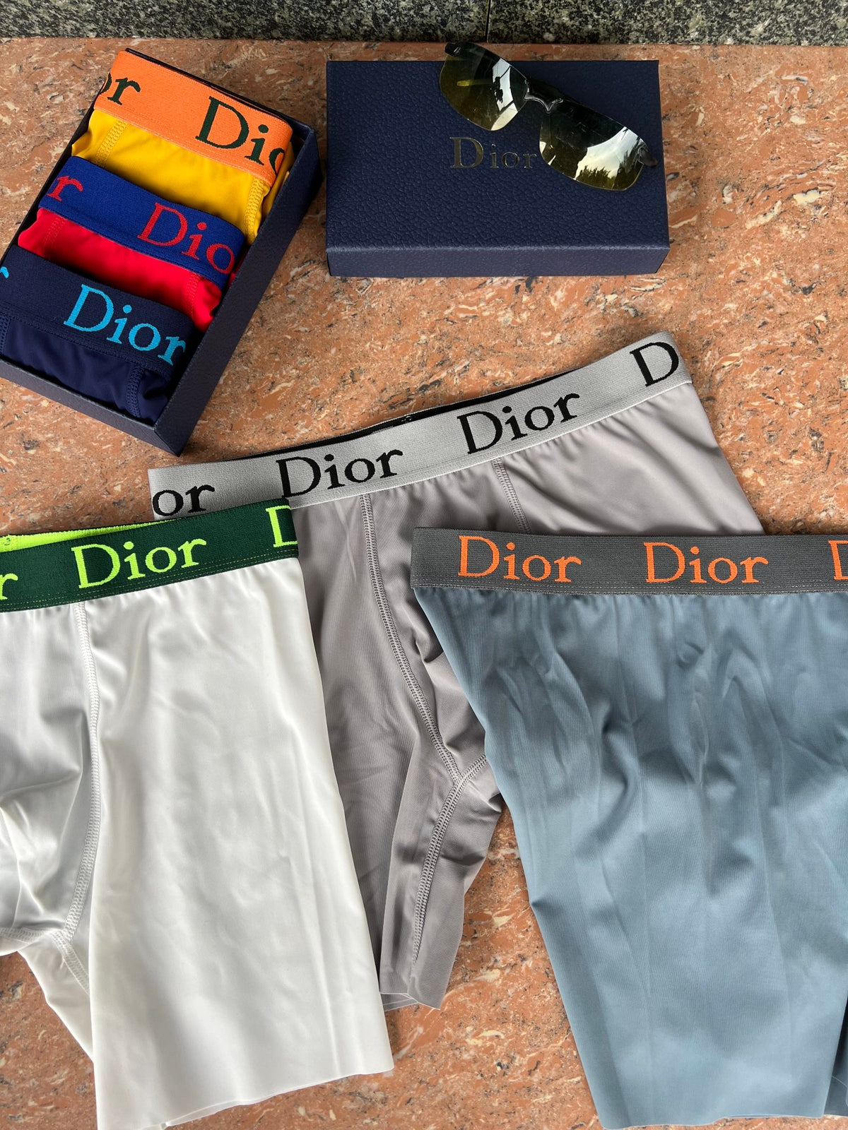 Dior White Multicolour Letter Waist Long-Leg Boxer Briefs, image 7