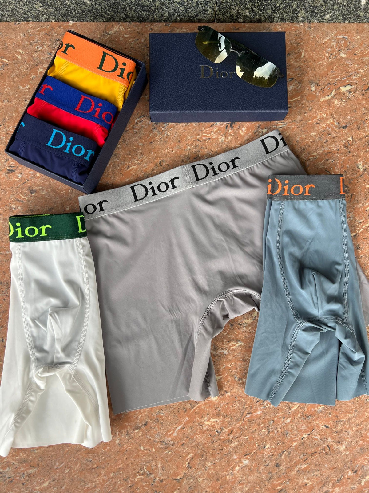 Dior White Multicolour Letter Waist Long-Leg Boxer Briefs, image 8