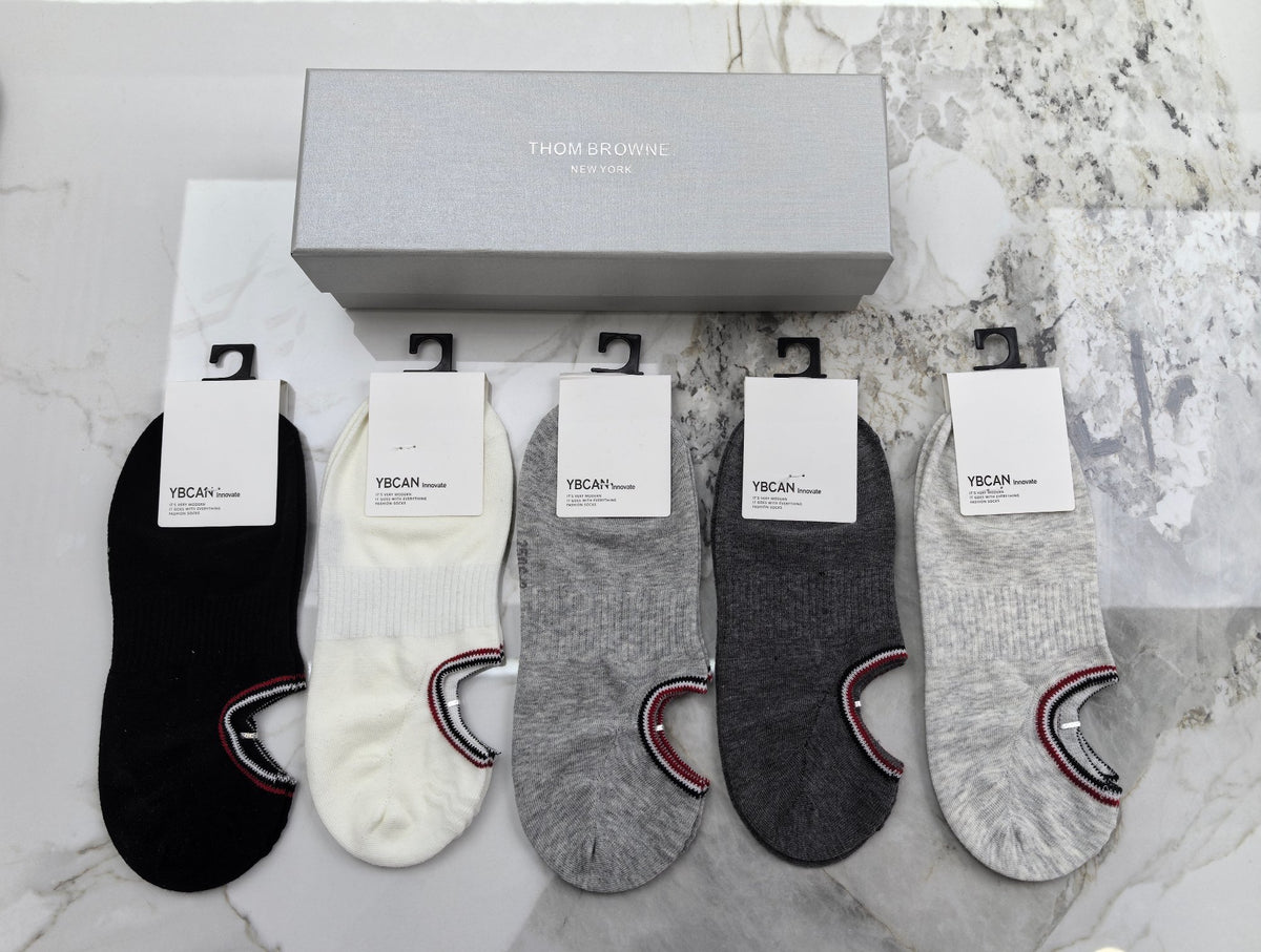 Gucci Black White Grey Fine Monogram Ankle Socks, image 1