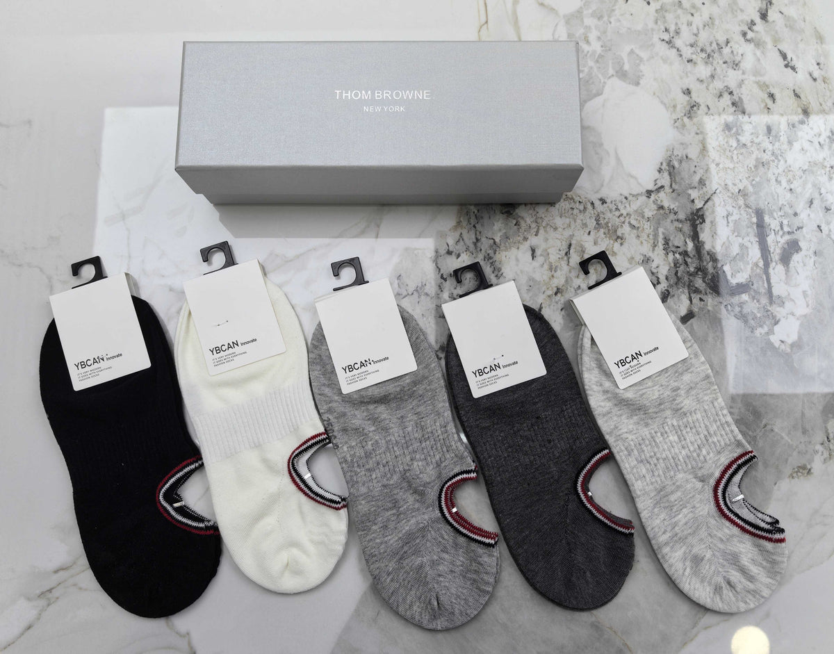 Gucci Black White Grey Fine Monogram Ankle Socks, image 3