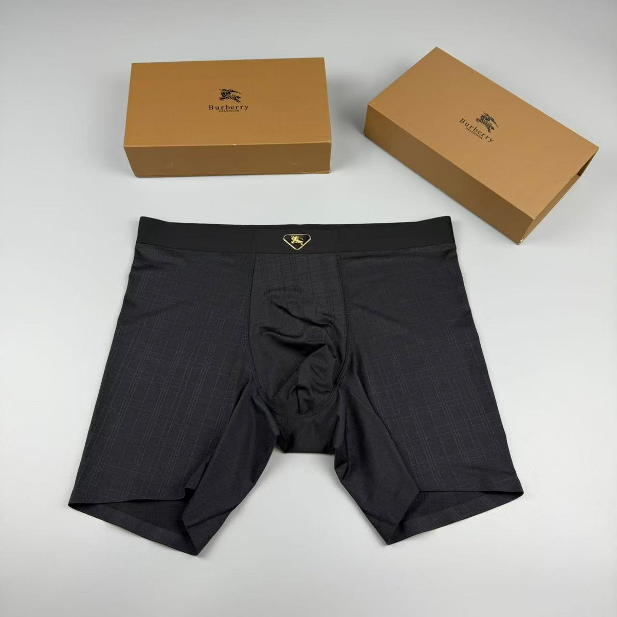 Burberry Black Small Gold Waist Emblem Boxer Briefs, image 1