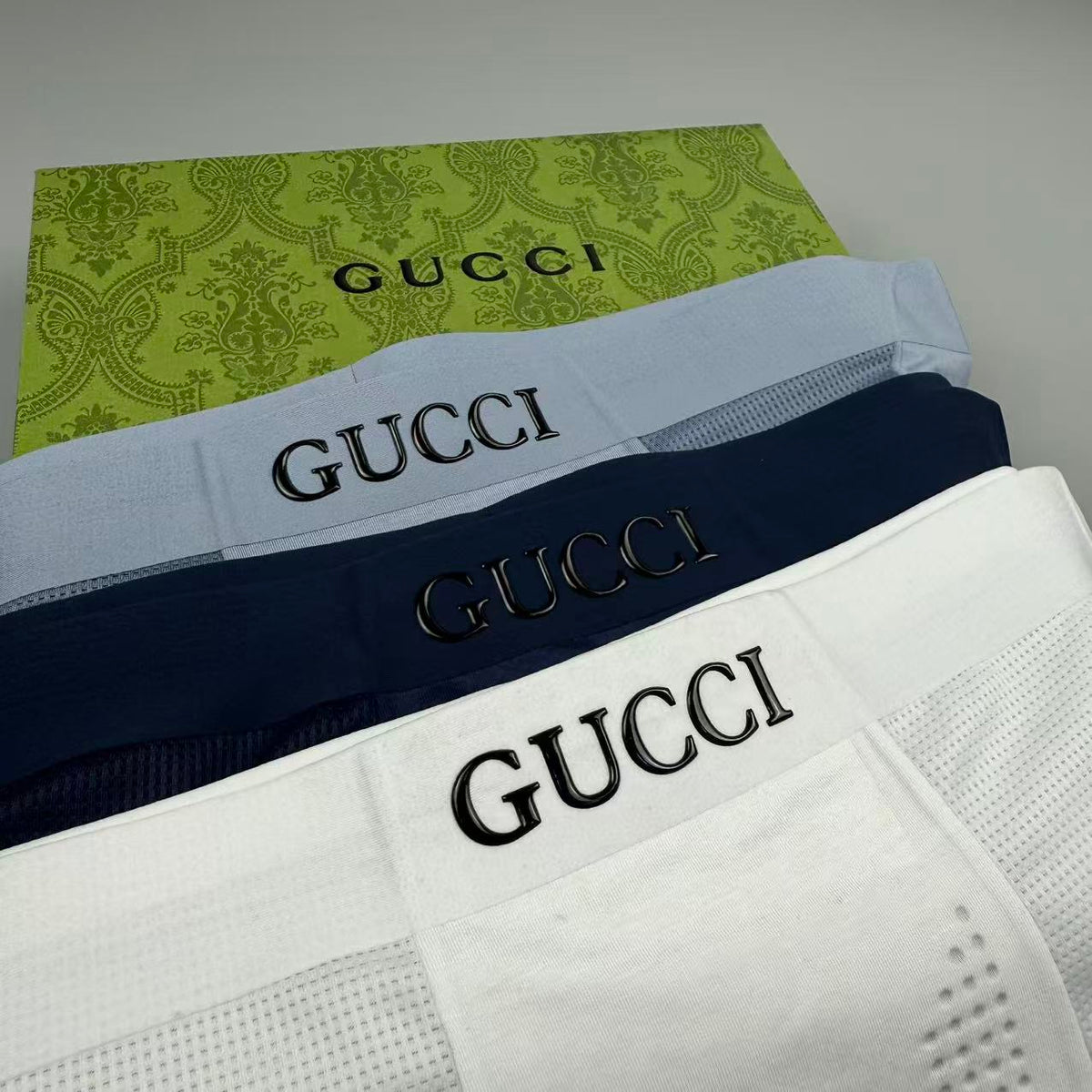Gucci Navy Solid Extended Leg Long-Leg Boxer Briefs, image 5