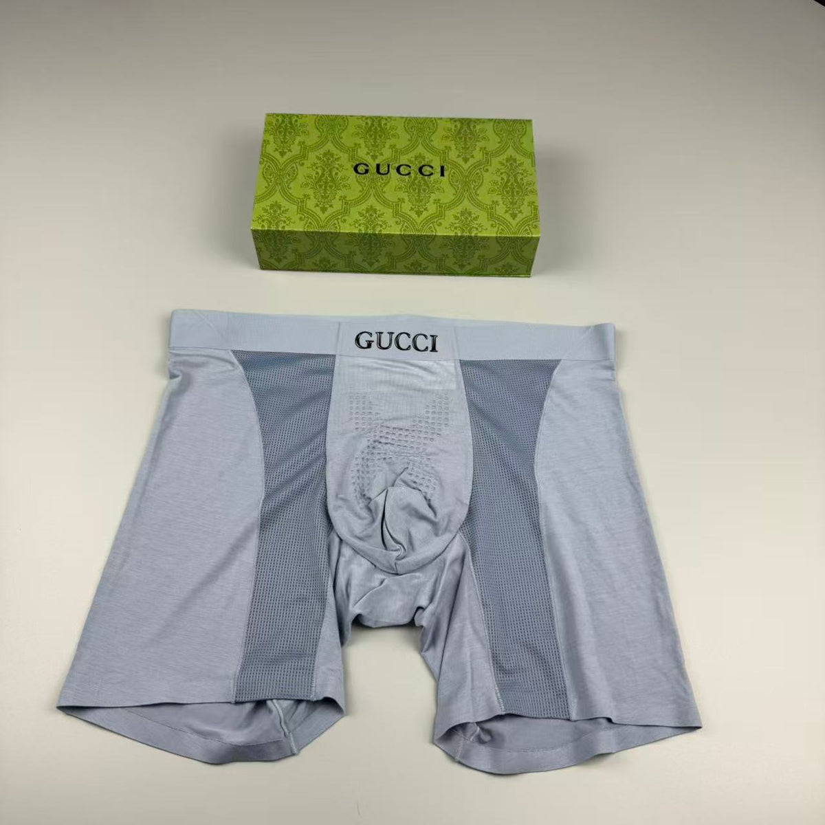 Gucci Navy Solid Extended Leg Long-Leg Boxer Briefs, image 3