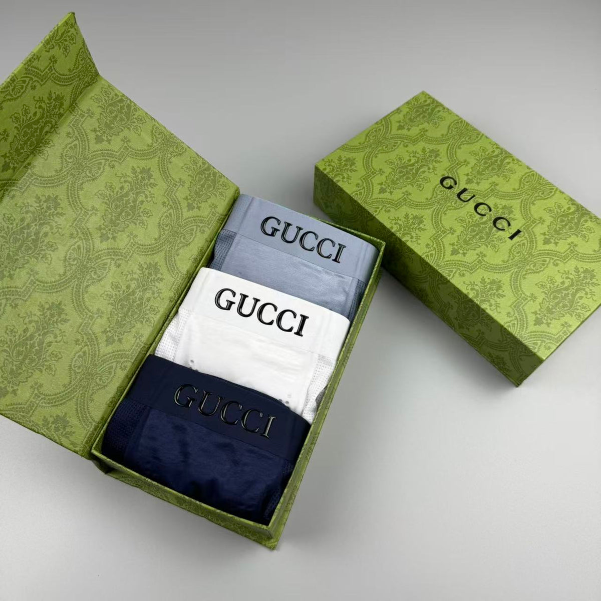 Gucci Navy Solid Extended Leg Long-Leg Boxer Briefs, image 6