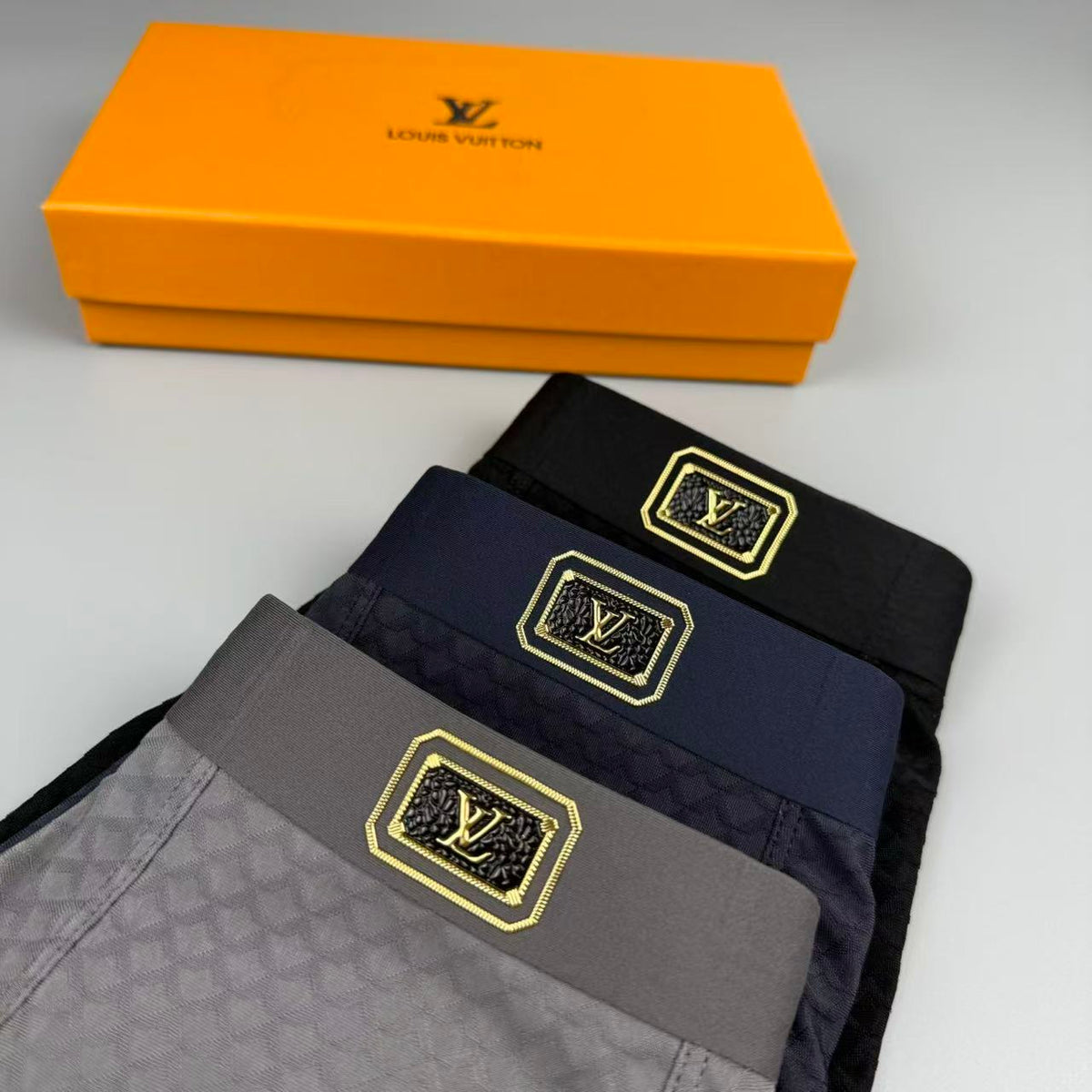 Louis Vuitton Black Small Square Waist Patch Boxer Briefs, image 5