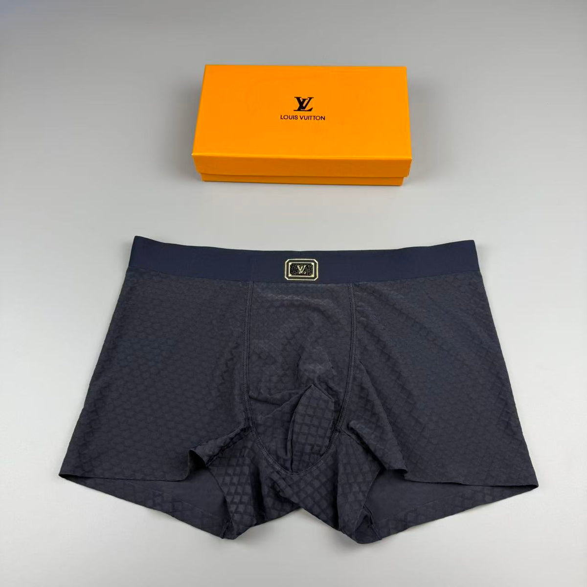 Louis Vuitton Black Small Square Waist Patch Boxer Briefs, image 2