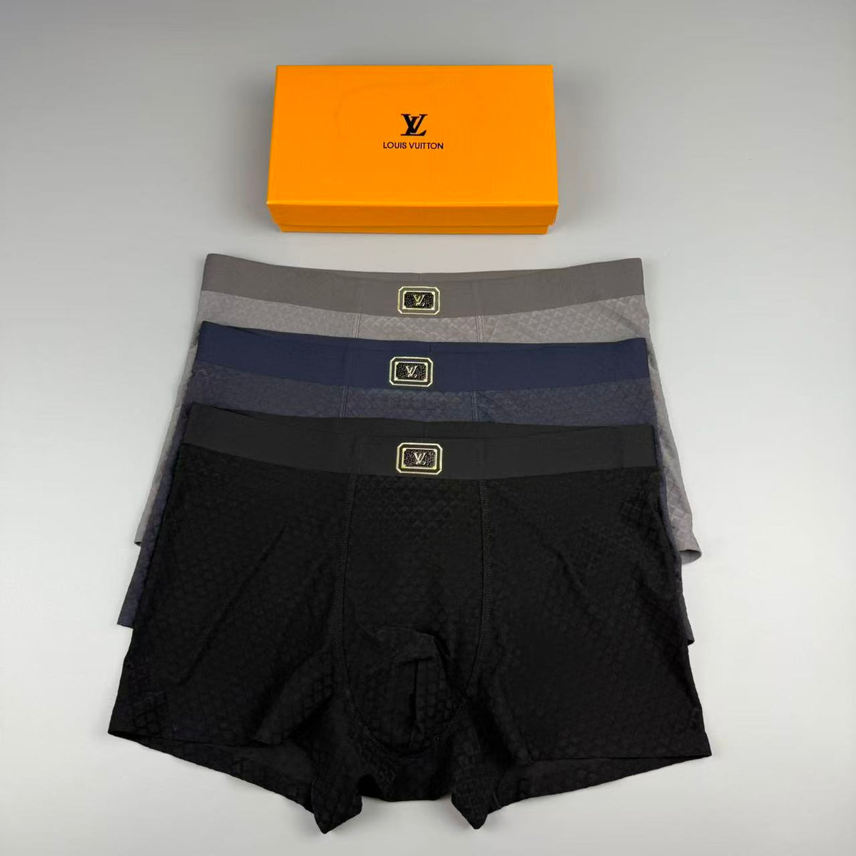 Louis Vuitton Black Small Square Waist Patch Boxer Briefs, image 4