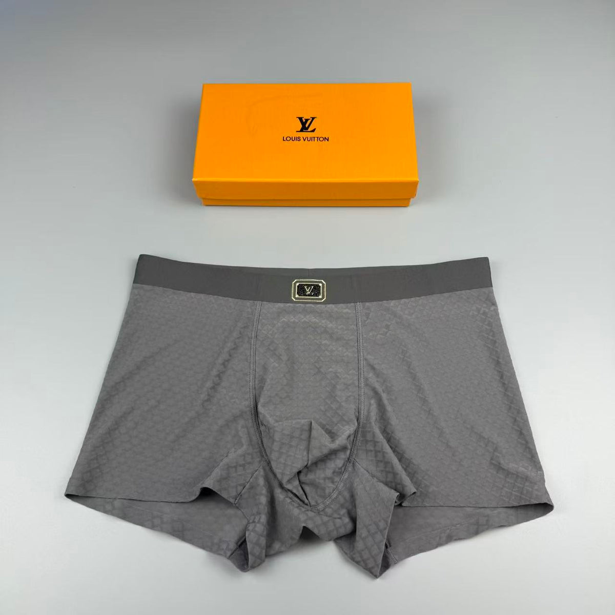Louis Vuitton Black Small Square Waist Patch Boxer Briefs, image 3