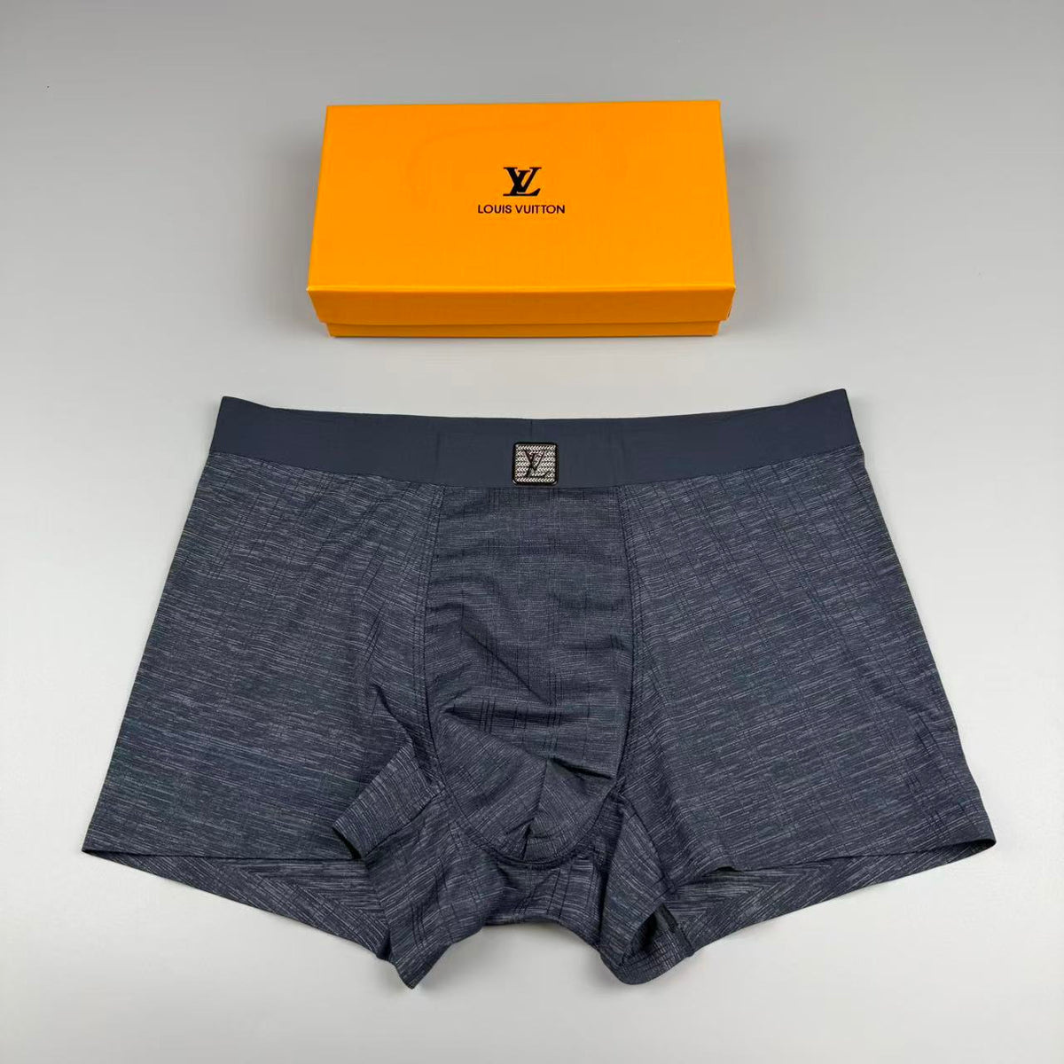 Louis Vuitton Grey Small Square Waist Patch Boxer Briefs, image 2