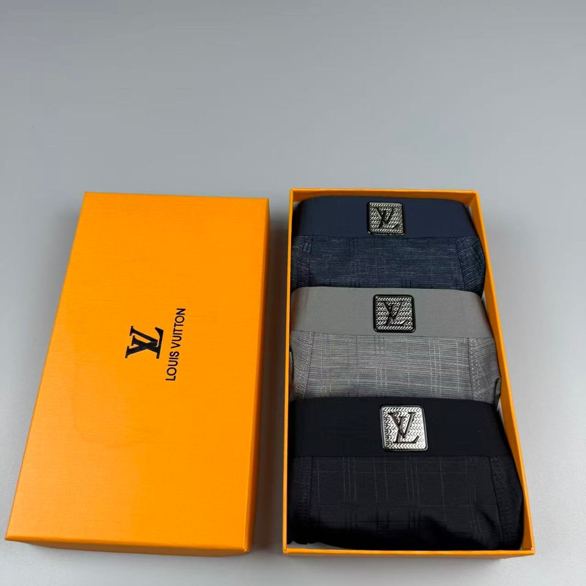 Louis Vuitton Grey Small Square Waist Patch Boxer Briefs, image 6