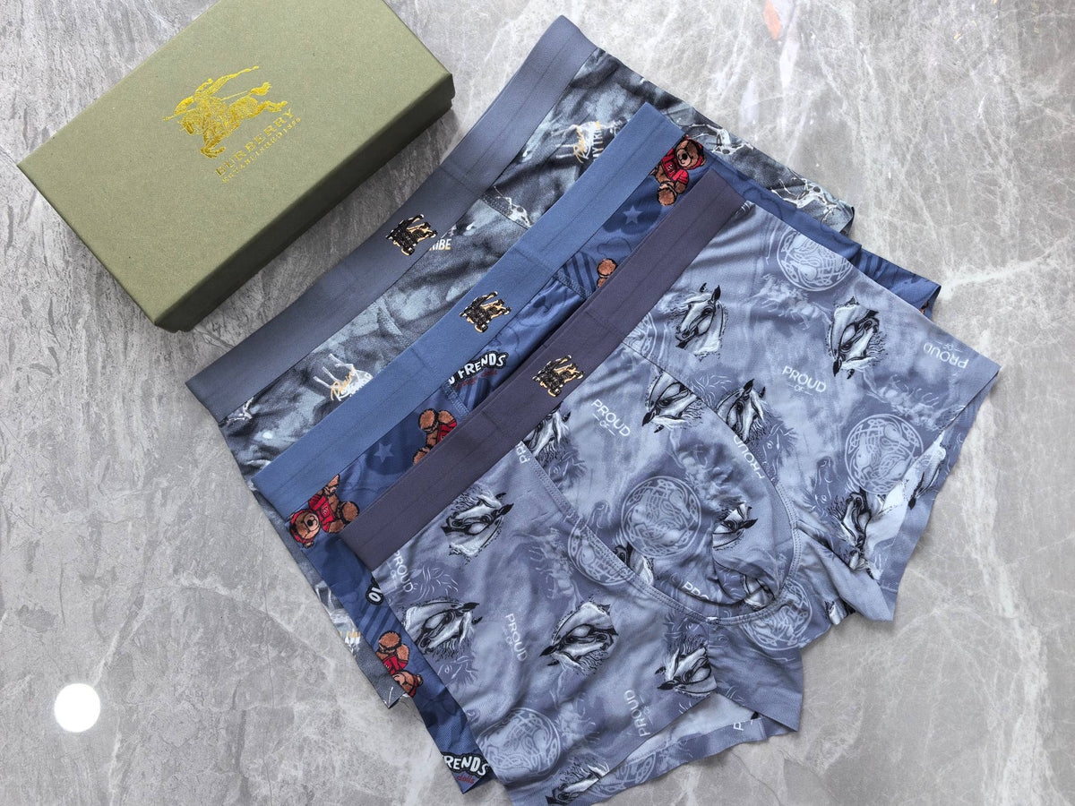 Burberry Blue Lilac Dense Tonal Print Boxer Briefs, image 1