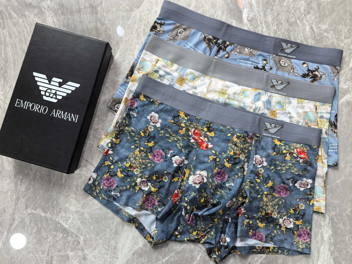 Emporio Armani Light Abstract Print Boxer Briefs, image 4