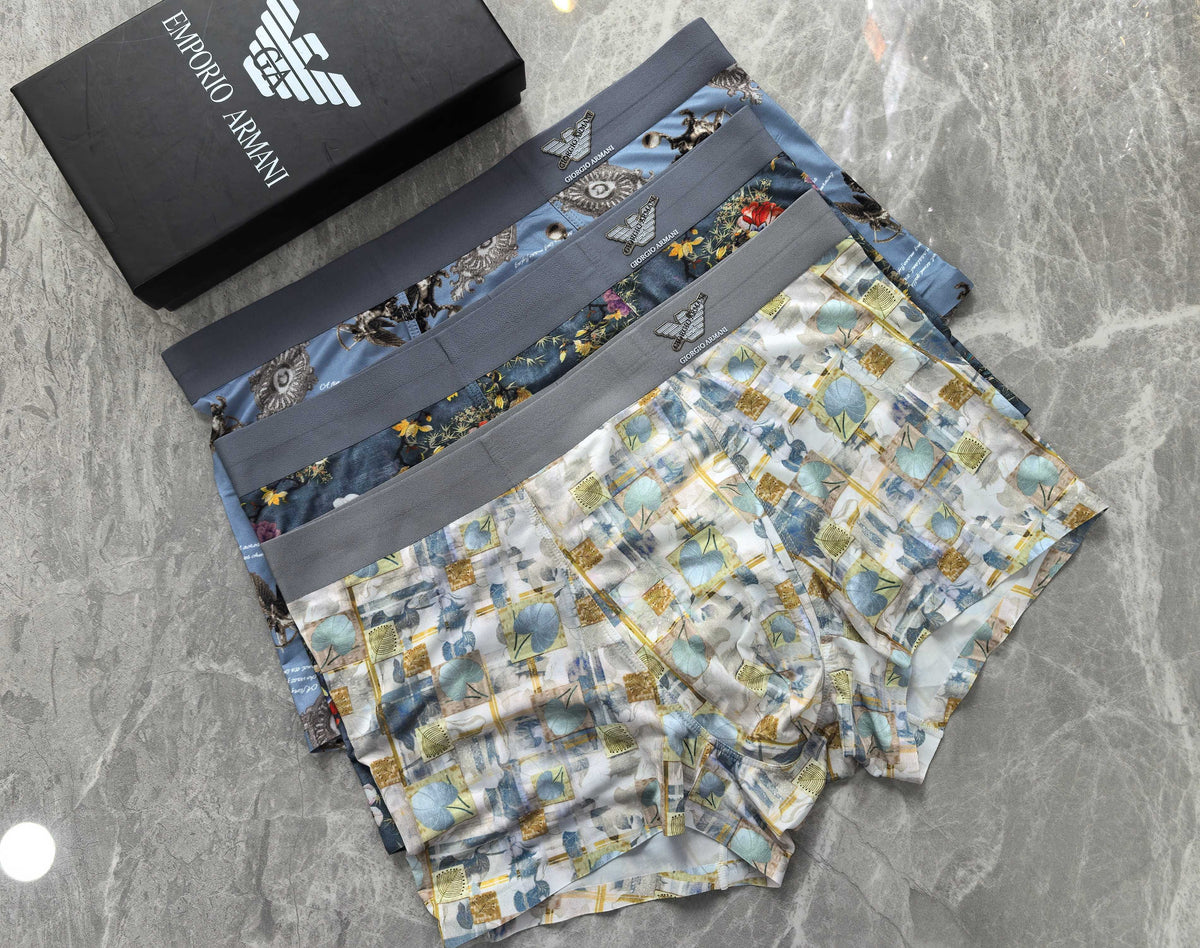Emporio Armani Light Abstract Print Boxer Briefs, image 1