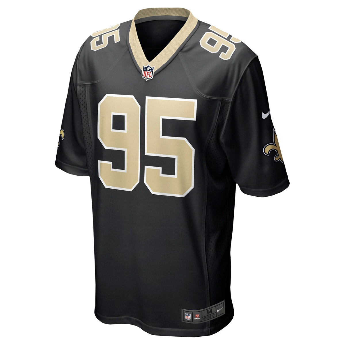 Albert Huggins New Orleans Saints Nike   Game Jersey - Black