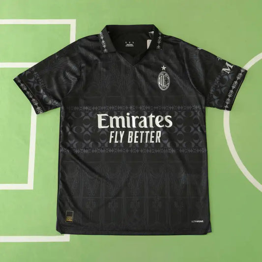 AC Milan 2023/24 Fourth Kit – Black Away Jersey | Fan Version