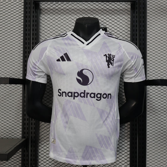 2025-26 Manchester United Away Player Edition Jersey - White