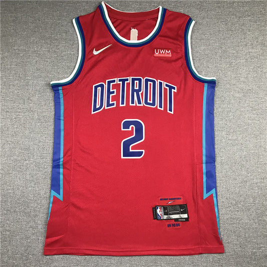 Men's Detroit Pistons Cade Cunningham Red 2021/22 Swingman Jerseys - City Edition