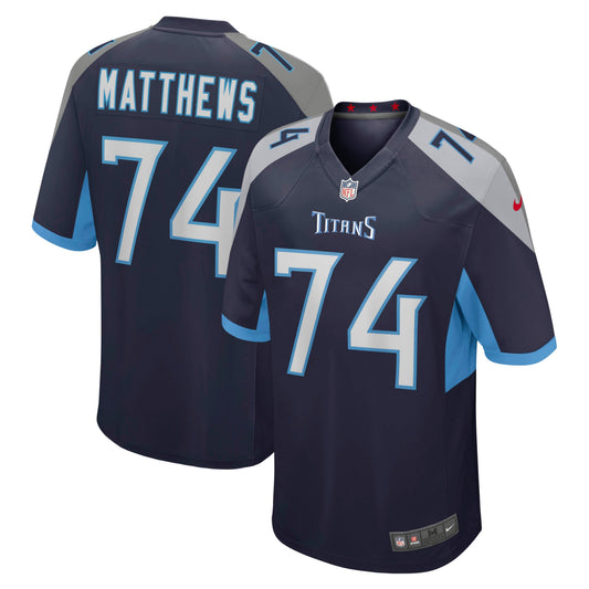 Bruce Matthews Tennessee Titans Nike Retired   Jersey - Navy
