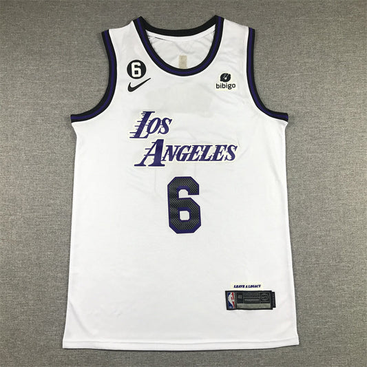 Men's Los Angeles Lakers LeBron James #6 White 2022/23 Authentic Jerseys - City Edition