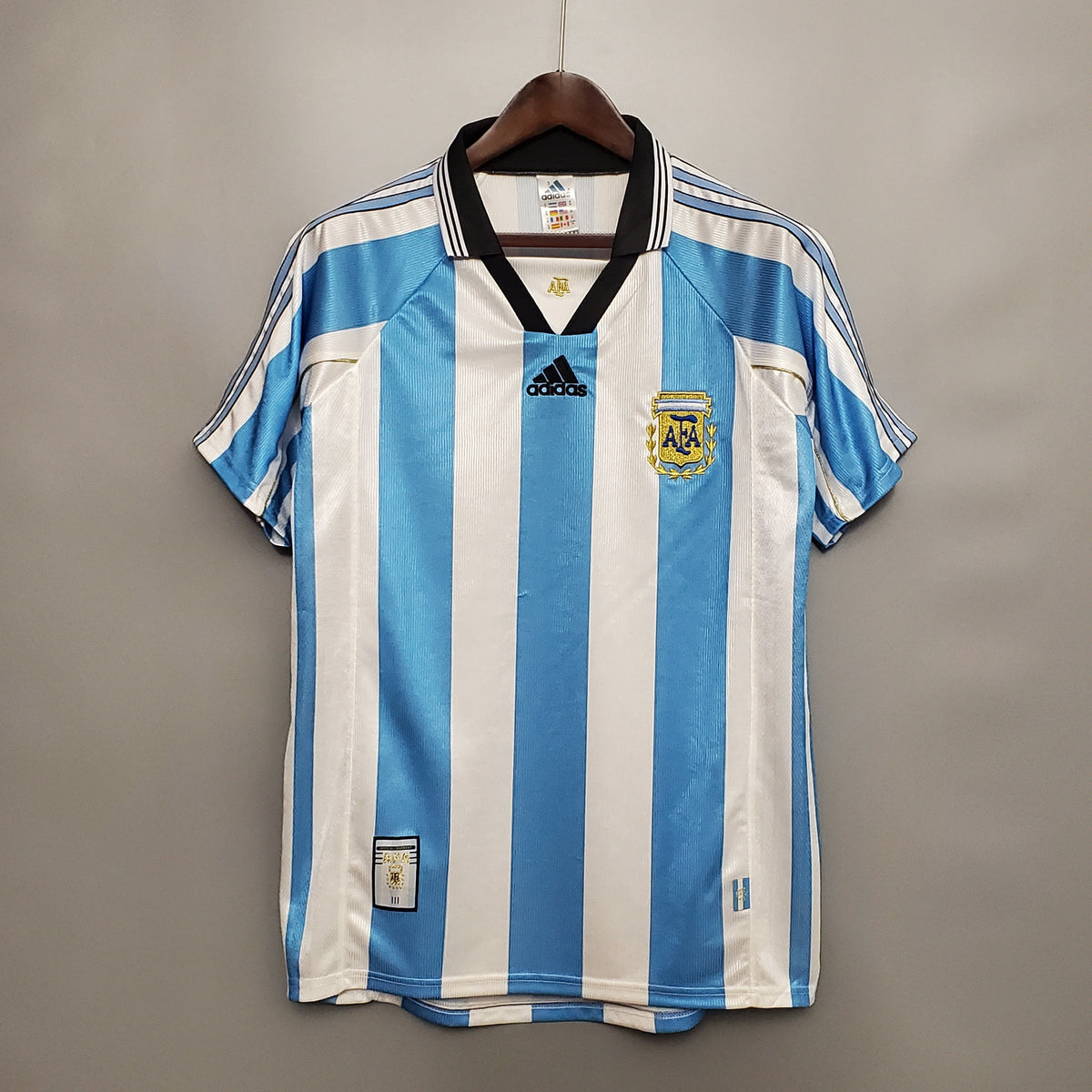 Argentina 1998 World Cup Home Retro Soccer Jersey – Adidas AFA Batistuta Zanetti Celeste Kit