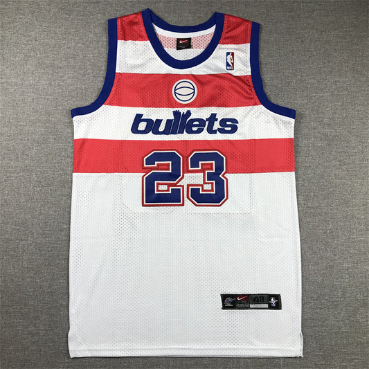 Michael Jordan #23 Washington Bullets White Hardwood Classics Throwback Swingman Jersey