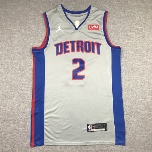 Men's Detroit Pistons Cade Cunningham Gray 2021/22 Swingman Player Jerseys