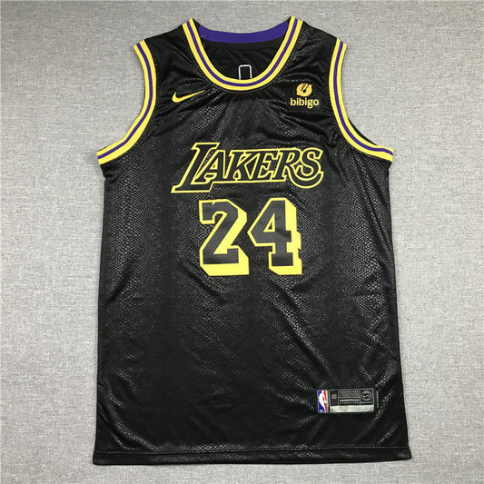 Men's Los Angeles Lakers Kobe Bryant #24 Black City Edition Swingman Jerseys