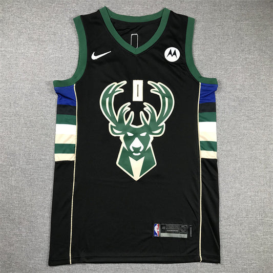 Men's Milwaukee Bucks Damian Lillard #0 Black Swingman Jerseys