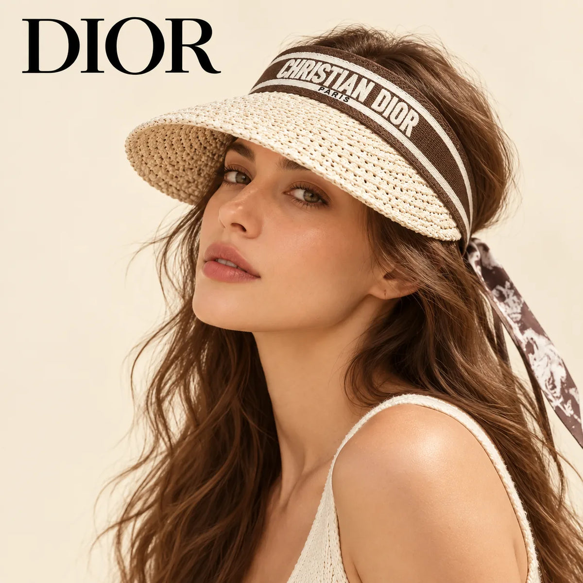 Dior Embroidered Visor - image 1
