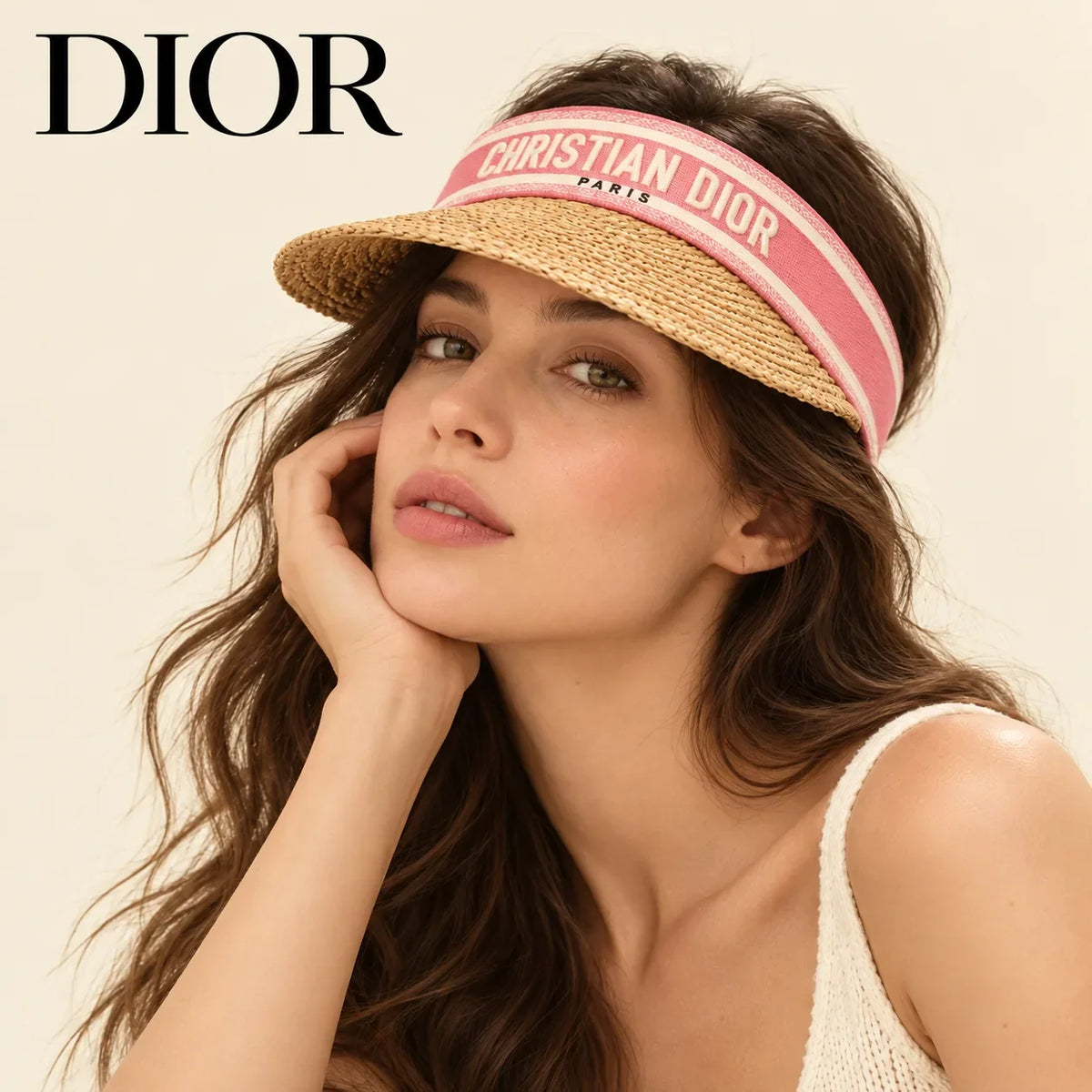 Dior Embroidered Visor - image 1