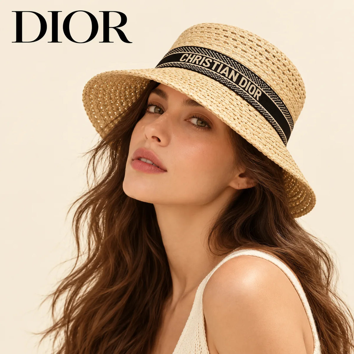 Dior Open Knit Bucket Hat - image 1
