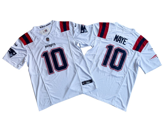 New England Patriots 10# Mac Jones Nike Vapor F.U.S.E. Limited White Jersey