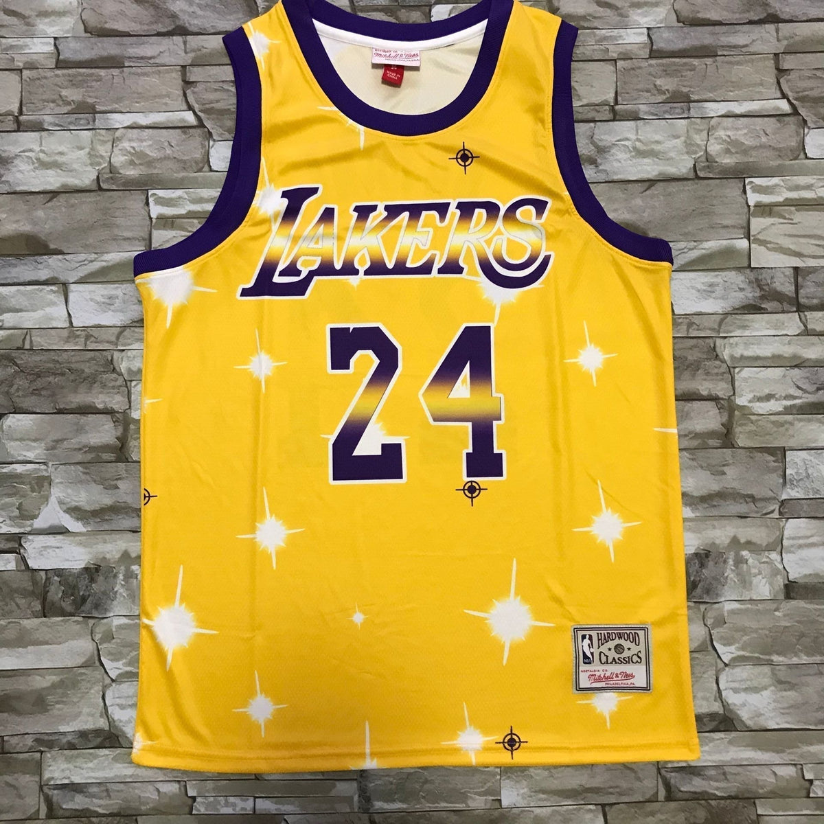 Men's Los Angeles Lakers Kobe Bryant Yellow Hardwood Classics Player Jerseys