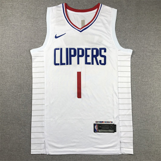 Men's LA Clippers James Harden #1 White Swingman Jerseys - Association Edition