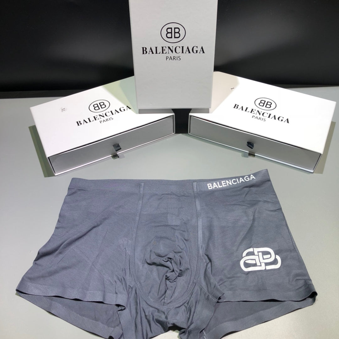 Balenciaga Grey Small Outline BB Boxer Briefs, image 1