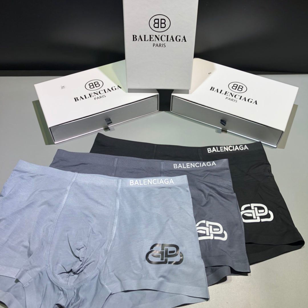 Balenciaga Grey Small Outline BB Boxer Briefs, image 4