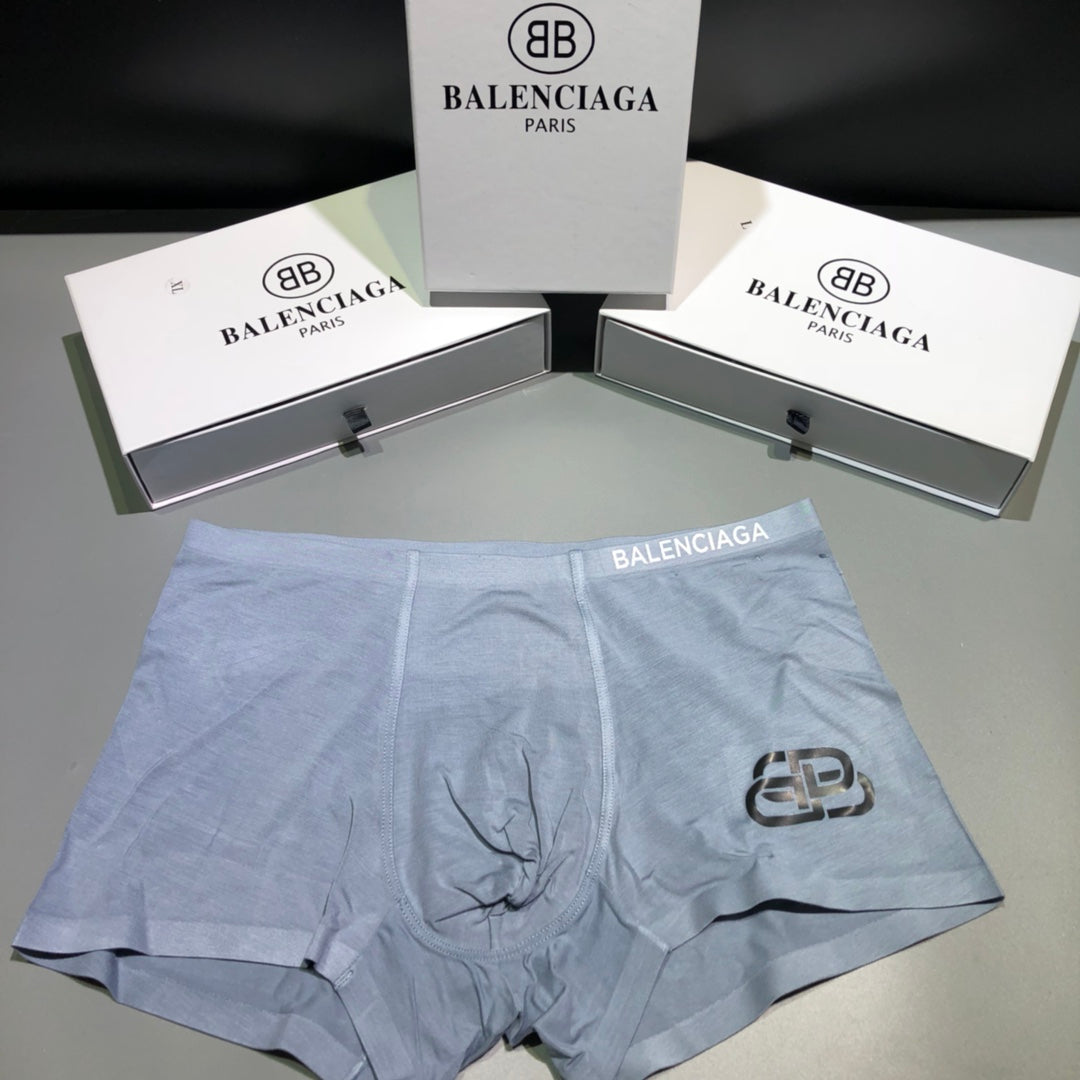 Balenciaga Grey Small Outline BB Boxer Briefs, image 2