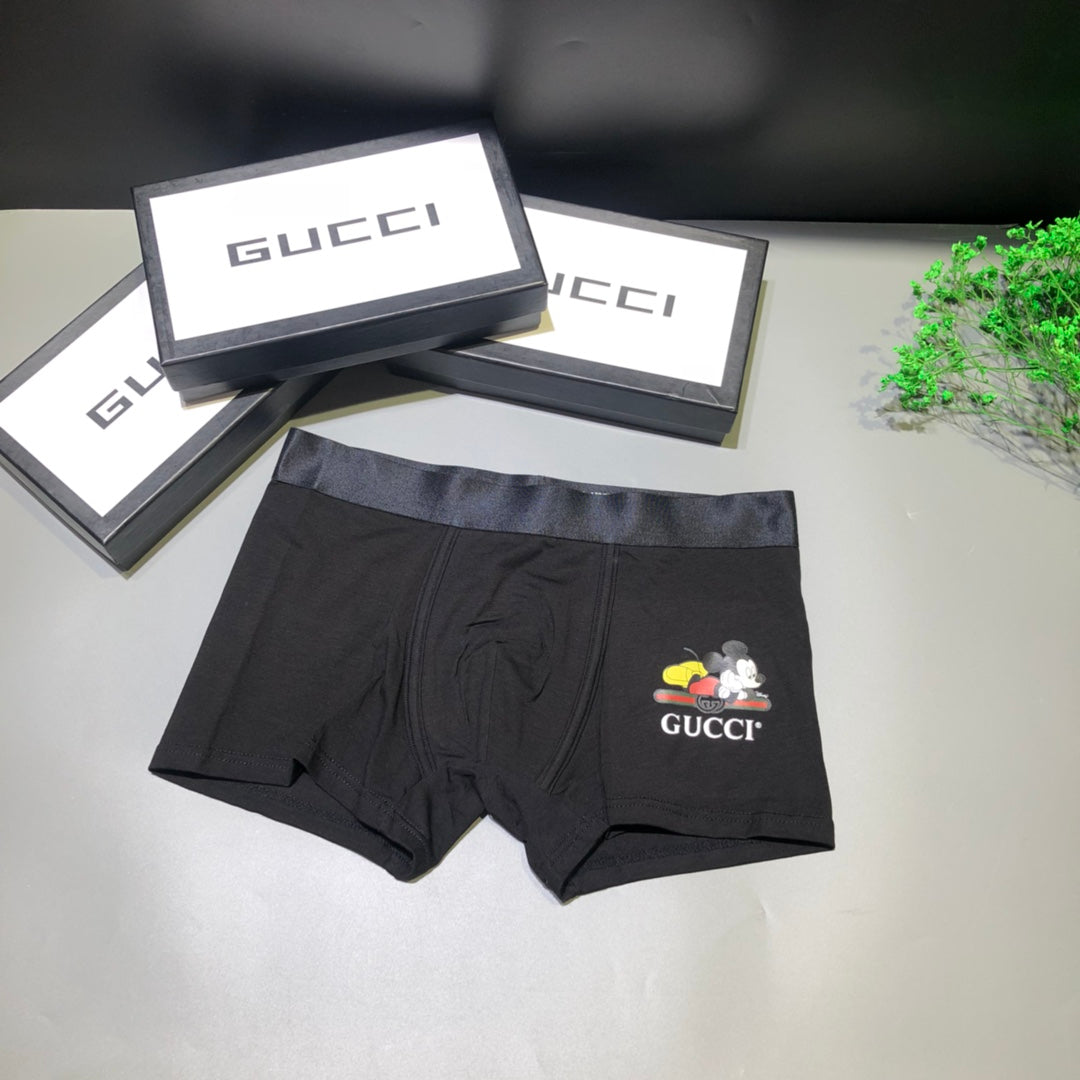 Gucci Black Small Character Motif Boxer Briefs, image 1