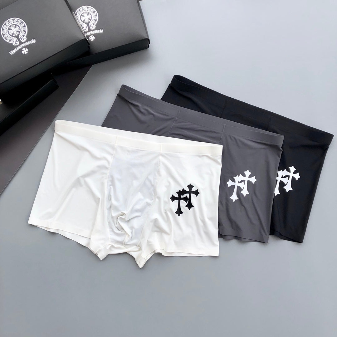Chrome Hearts Black Grey White Large Cross Boxer Briefs, image 4