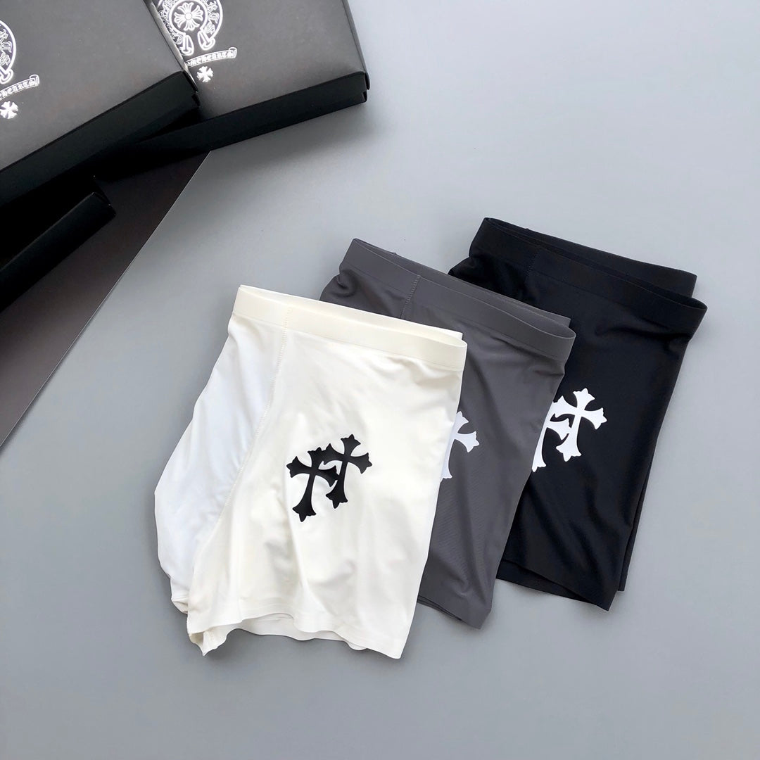 Chrome Hearts Black Grey White Large Cross Boxer Briefs, image 1