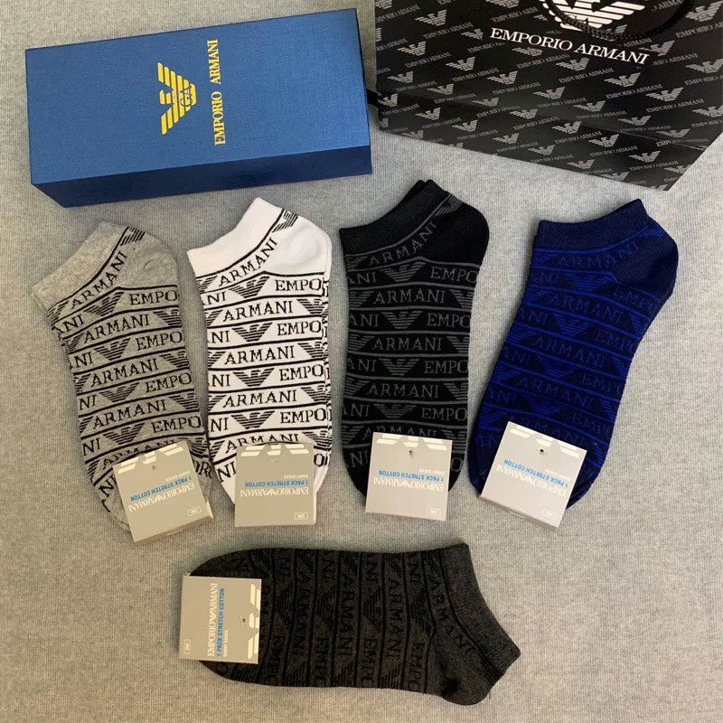 Emporio Armani Neutral Packaged Low Opening No-Show Socks, image 3