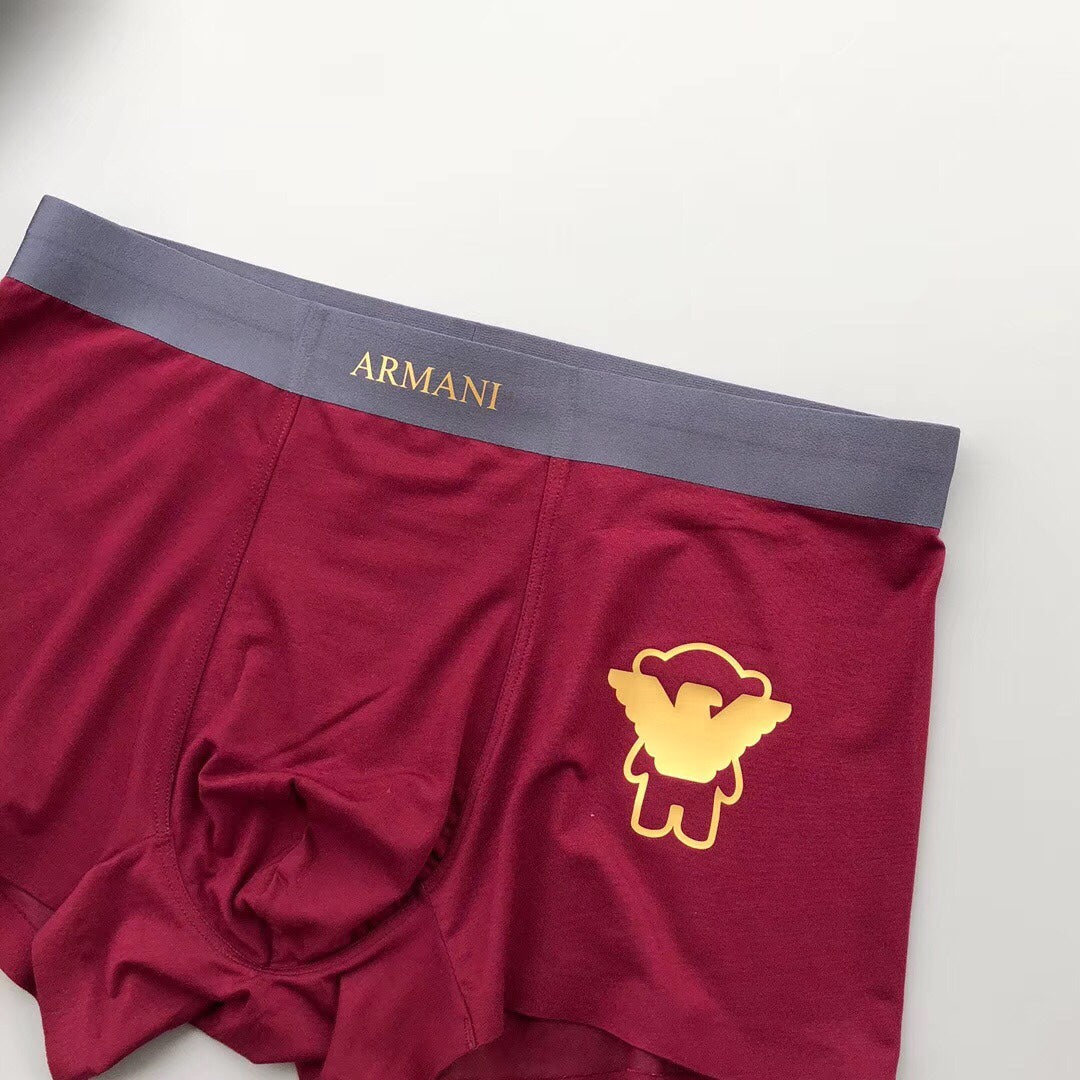 Emporio Armani White Navy Burgundy Gold Wing Boxer Briefs, image 16