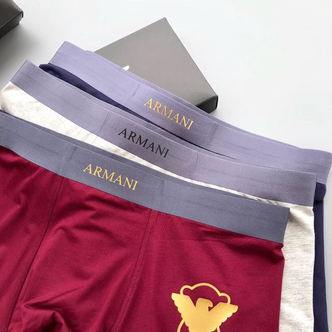 Emporio Armani White Navy Burgundy Gold Wing Boxer Briefs, image 13