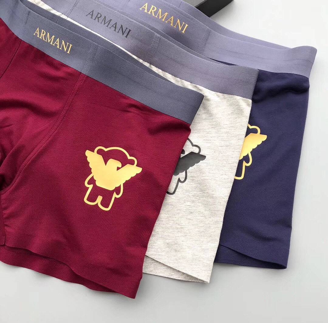 Emporio Armani White Navy Burgundy Gold Wing Boxer Briefs, image 11