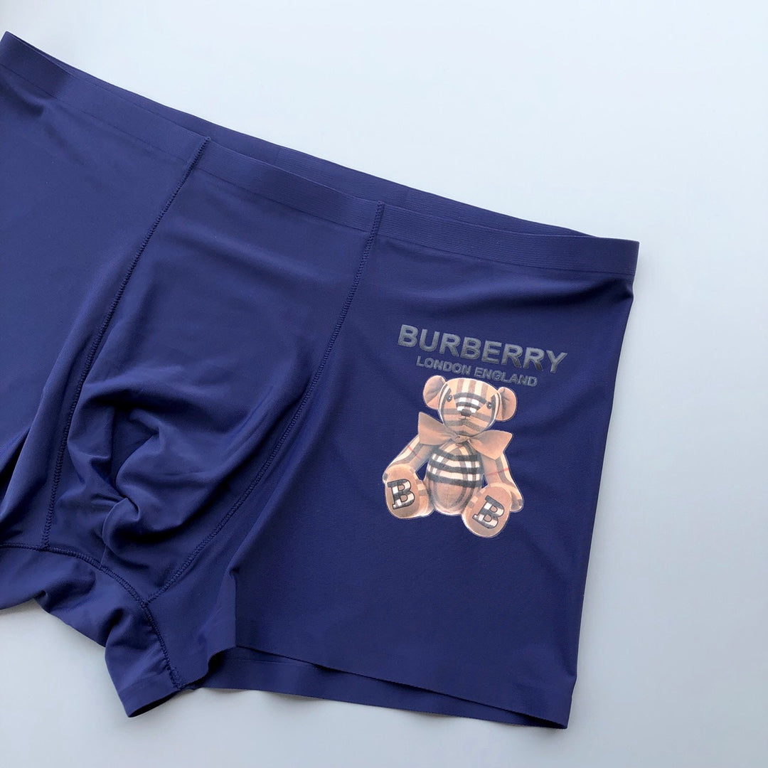 Burberry Black Red White Navy Bear Motif Boxer Briefs, image 6