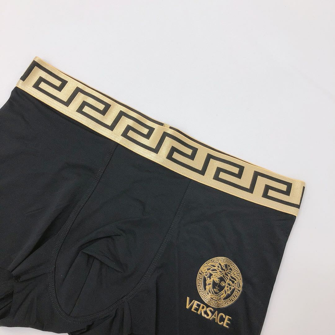 Versace Black Blue Red Gold Key Waist Boxer Briefs, image 8