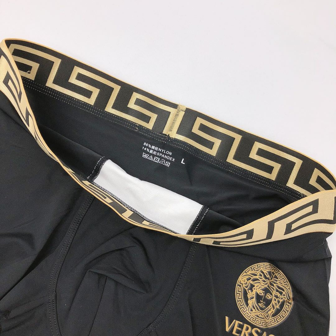 Versace Black Blue Red Gold Key Waist Boxer Briefs, image 6