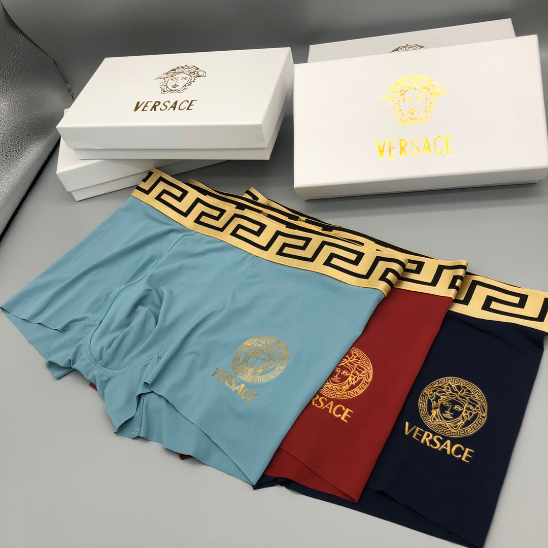 Versace Red Blue Gold Multiple Key Bands Boxer Briefs, image 3