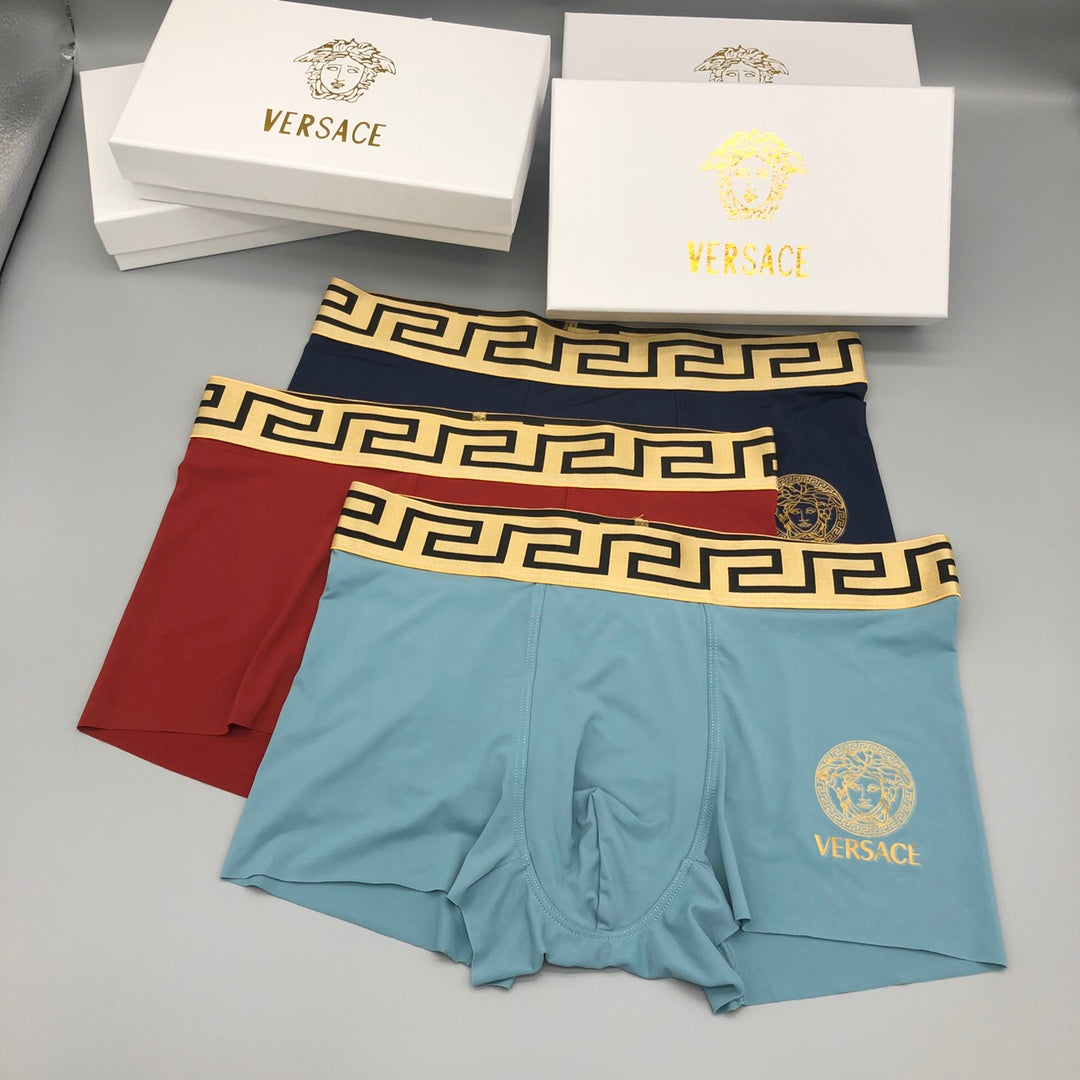 Versace Red Blue Gold Multiple Key Bands Boxer Briefs, image 2