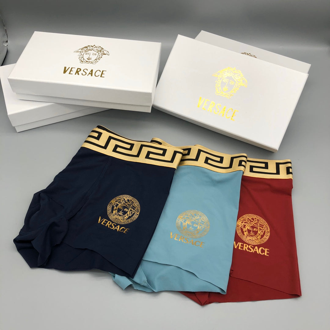 Versace Red Blue Gold Multiple Key Bands Boxer Briefs, image 4